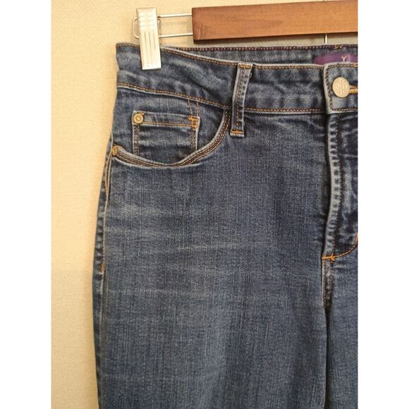 NYDJ Legging Jeans Womens 6 Blue Dark Wash Mid Rise Stretch Lift Tuck Technology - Picture 8 of 14